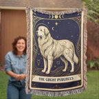 🐾 Woven Blanket Tarot Card - Great Pyrenees Celestial