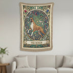 🐾 Woven Blanket Tarot Card - Boxer Jumping