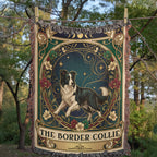 🐾 Woven Blanket Tarot Card - Border Collie
