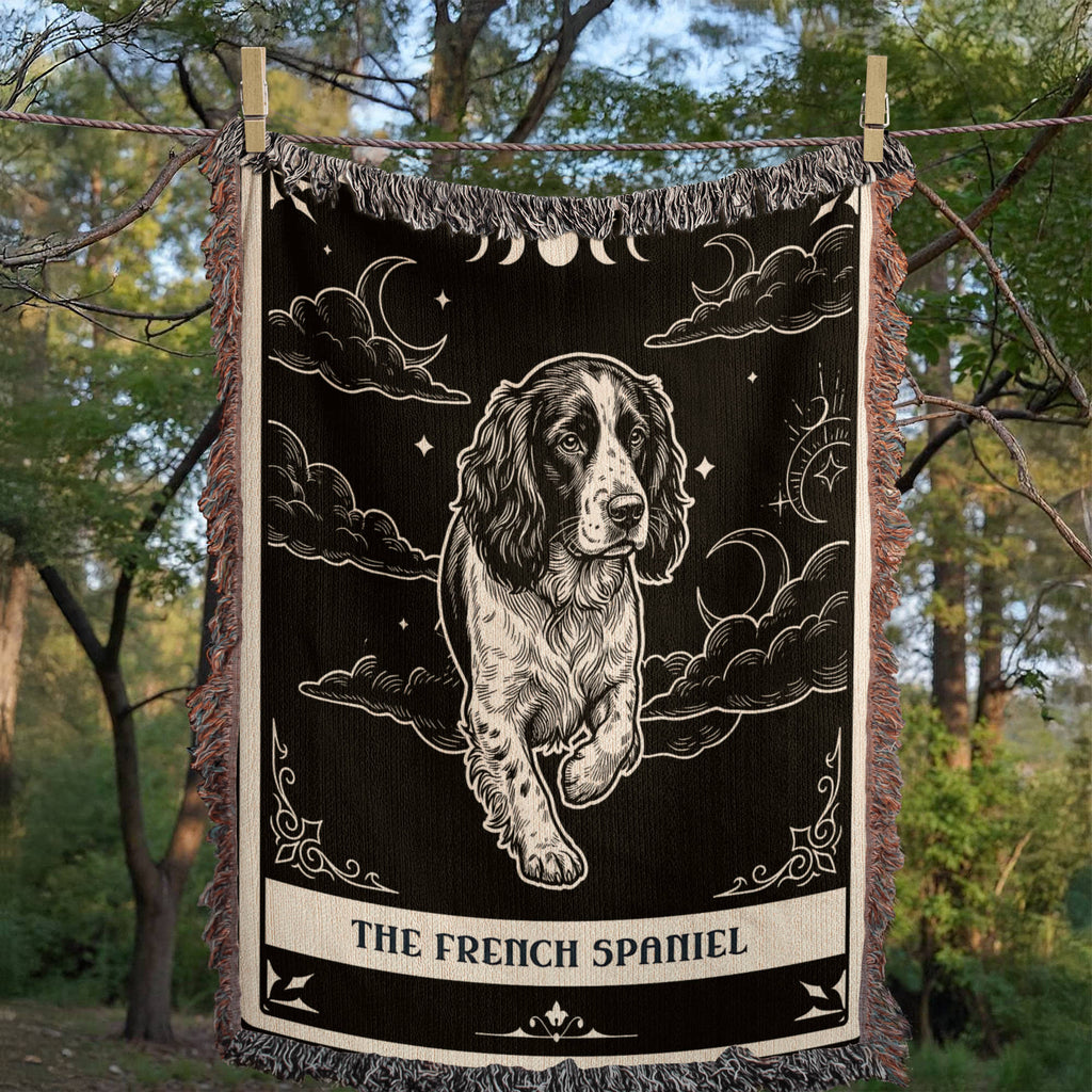 🐾 Woven Blanket Tarot Card - French Spaniel