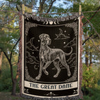 🐾 Woven Blanket Tarot Card - Great Dane Black and White