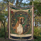 🐾 Woven Blanket Tarot Card - Boxer Portrait