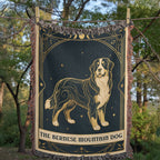🐾 Woven Blanket Tarot Card - Bernese Mountain Dog Celestial