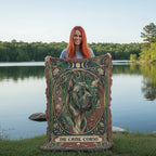 🐾 Woven Blanket Tarot - Cane Corso Gold Flowers