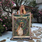 🐾 Woven Blanket Tarot Card - Boxer Portrait