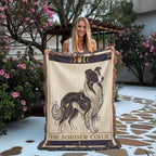 🐾 Woven Blanket Tarot Card - Border Collie Celestial