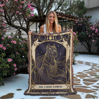 🐾 Woven Blanket Tarot Card - Cane Corso Celestial
