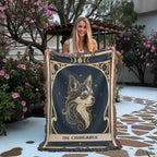 🐾 Woven Blanket Tarot Card - Chihuahua Celestial