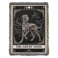 🐾 Woven Blanket Tarot Card - Great Dane Black and White