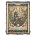 🐾 Woven Blanket Tarot Card - Labrador Retriever Green & Gold