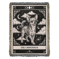 🐾 Woven Blanket Tarot Card - Chihuahua Black and White edition