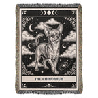 🐾 Woven Blanket Tarot Card - Chihuahua Black and White edition