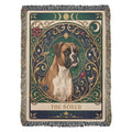 🐾 Woven Blanket Tarot Card - Boxer Portrait
