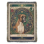 🐾 Woven Blanket Tarot Card - Boxer Portrait