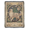 Australian Shepherd Art Nouveau Tarot Woven Blanket - Heirloom Cotton Throw