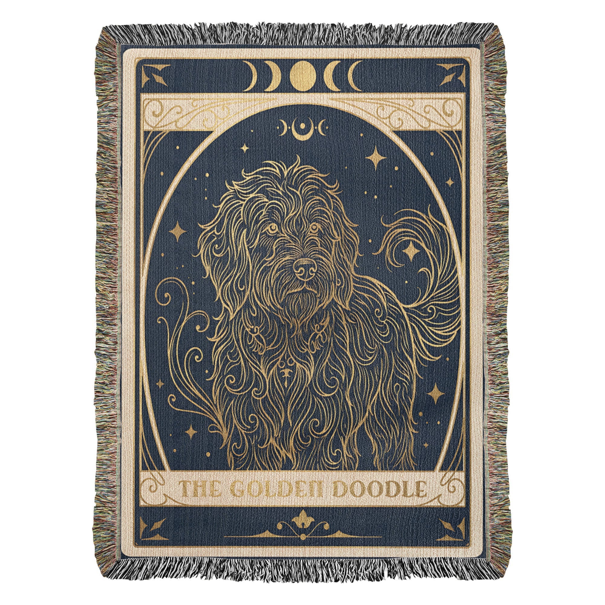 🐾 Woven Blanket Tarot Card Golden Doodle Celestial