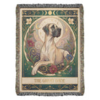 🐾 Woven Blanket Tarot Card - Great Dane Stained Glass