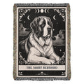 🐾 Woven Blanket Tarot Card - Saint Bernard Black & White