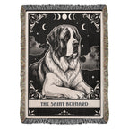 🐾 Woven Blanket Tarot Card - Saint Bernard Black & White