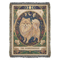🐾 Woven Blanket Tarot Card - Pomeranian Stained Glass