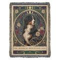 🐾 Woven Blanket Tarot Card - Bernese Mountain Dog - Stained Glass