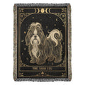 🐾  Woven Blanket Tarot Card - Shih Tzu Black and Gold