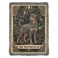 🐾 Woven Blanket Tarot Card - Rottweiler B&W II