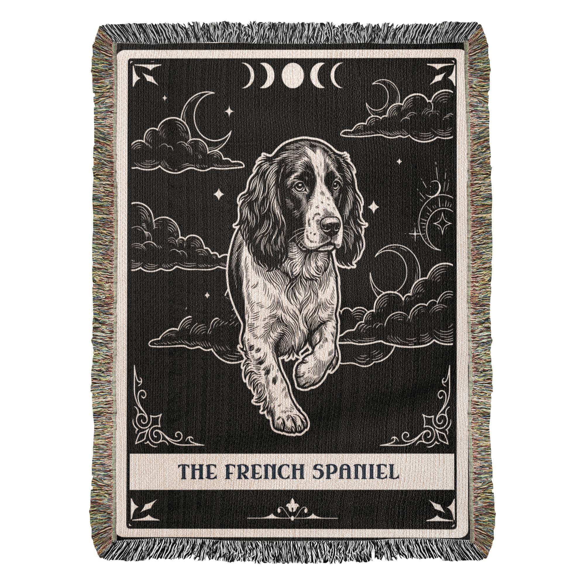 🐾 Woven Blanket Tarot Card - French Spaniel