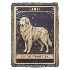 🐾 Woven Blanket Tarot Card - Great Pyrenees Celestial