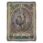 🐾 Woven Blanket Tarot Card- Cane Corso Flowers
