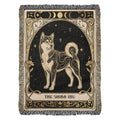 🐾 Woven Blanket Tarot Card - Shiba Imu Gold and Black