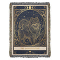 🐾 Woven Blanket Tarot Card Pomeranian Gold & Black