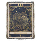 🐾 Woven Blanket Tarot Card Pomeranian Gold & Black