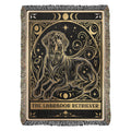 🐾 Woven Blanket tarot card - Labrador Retriever Gold & Black