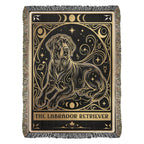 🐾 Woven Blanket tarot card - Labrador Retriever Gold & Black