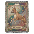 🐾 Woven Blanket Tarot Card - Boxer Rainbow
