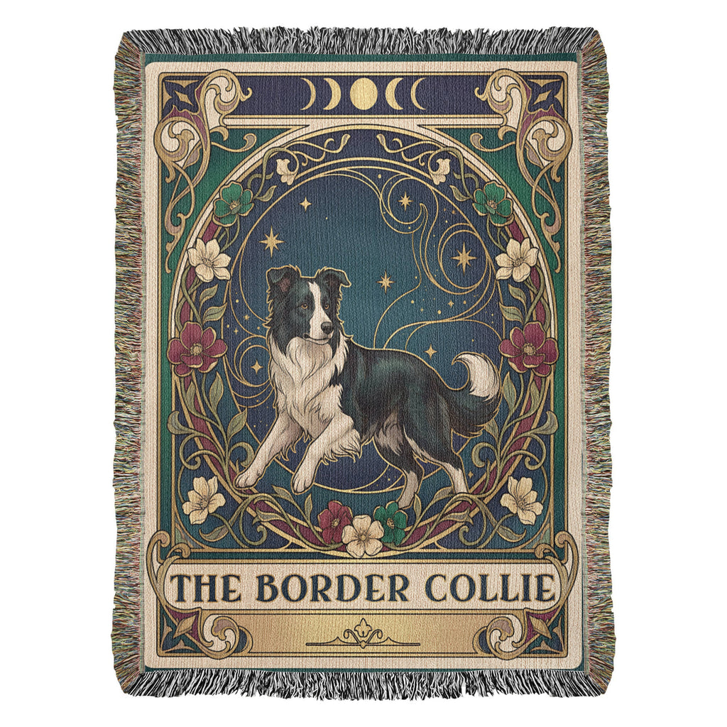 🐾 Woven Blanket Tarot Card - Border Collie