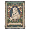 🐾 Woven Blanket Tarot Card Great Pyrenees Lillies