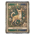 🐾 Woven Blanket Tarot Card - Chihuahua Jeweled addition