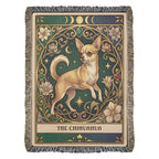🐾 Woven Blanket Tarot Card - Chihuahua Jeweled addition