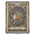 🐾 Woven Blanket Tarot Card - Boxer Jumping