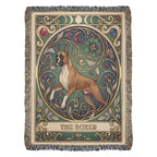 🐾 Woven Blanket Tarot Card - Boxer Jumping