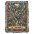 🐾 Woven Blanket Tarot - Cane Corso Gold Flowers