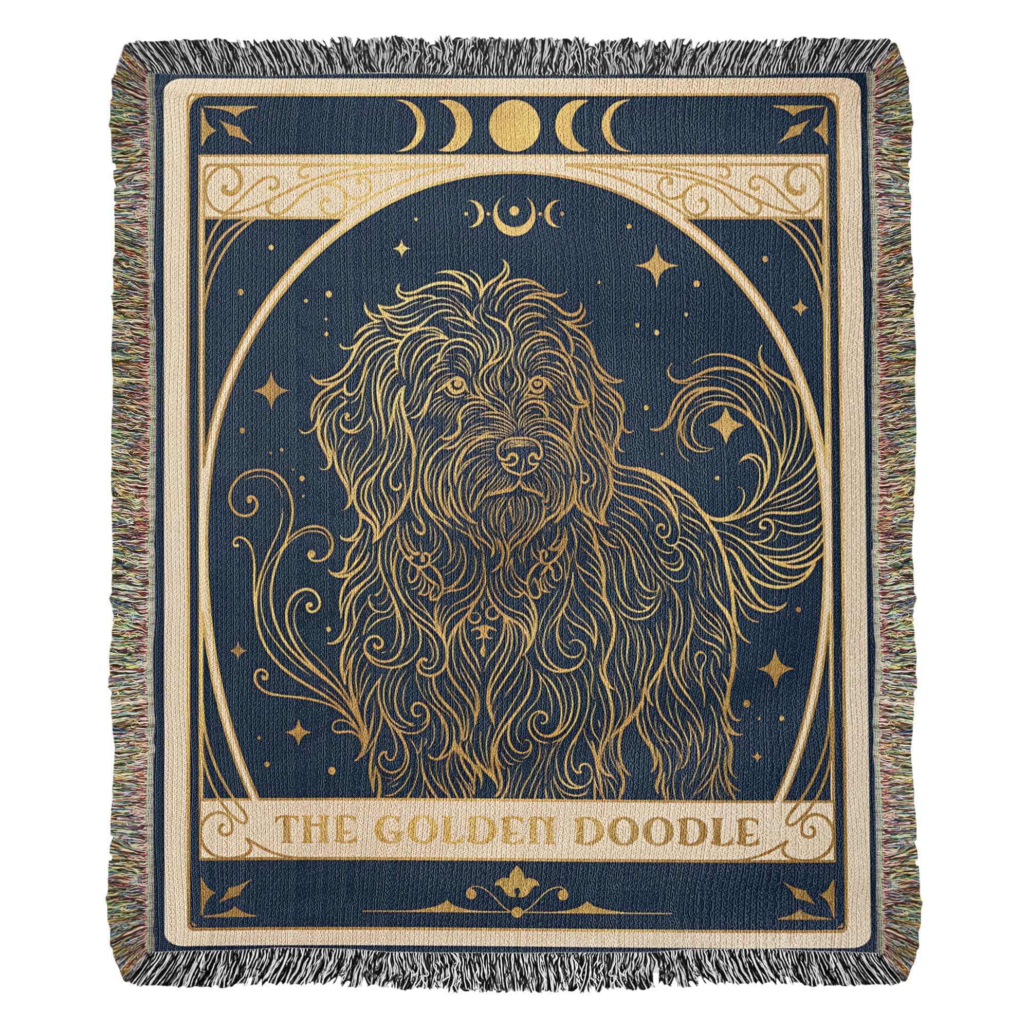 🐾 Woven Blanket Tarot Card Golden Doodle Celestial