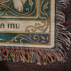 🐾 Woven Blanket Tarot Card - Shiba Imu Stained Glass