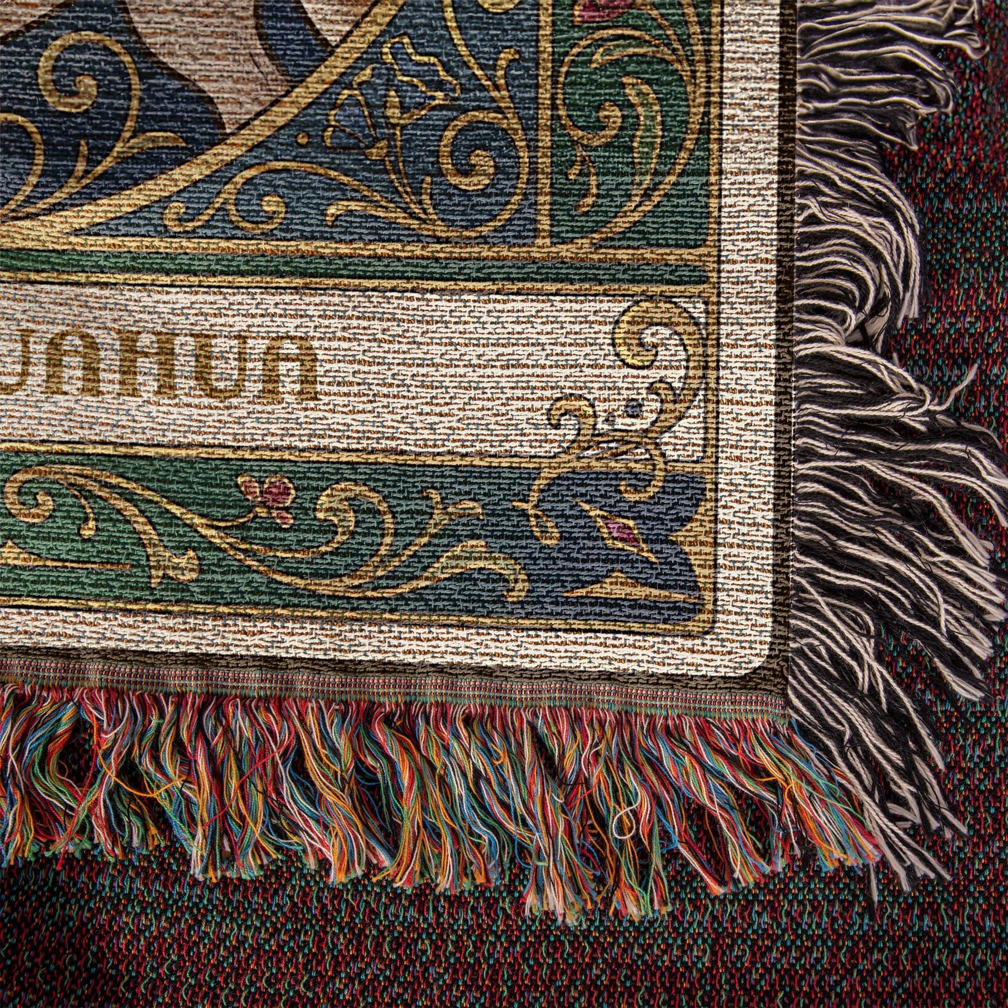 🐾 Woven Blanket Tarot Card - Chihuahua Golden Flowers