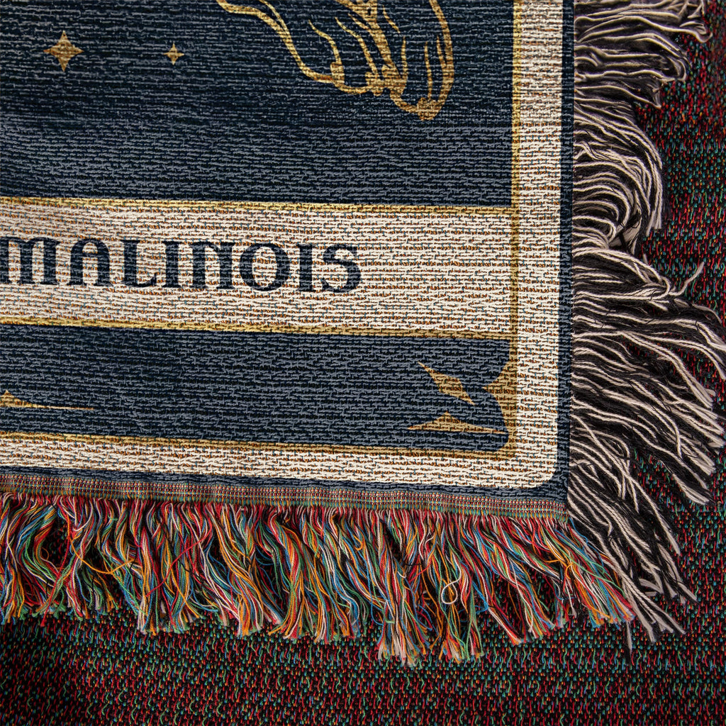 🐾 Woven Blanket Tarot Card - Belgian Malinois Celestial