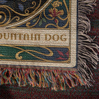 🐾 Woven Blanket Tarot Card - Bernese Mountain Dog - Stained Glass