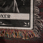 🐾 Woven Blanket Tarot Card - Boxer Black & White