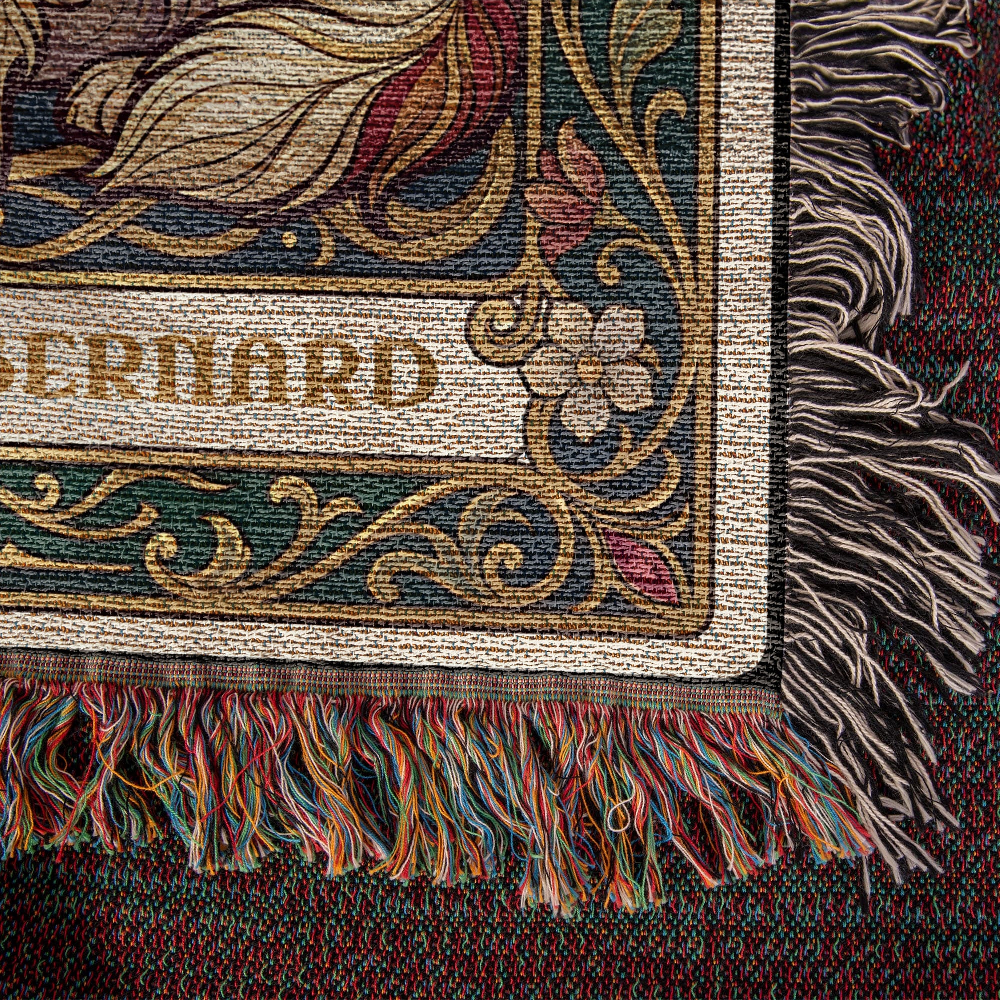 🐾 Woven Blanket Tarot Card Saint Bernard Roses